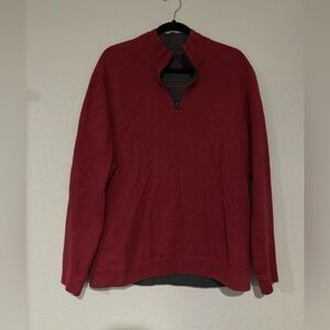 Tommy Bahama Men's Red Zip-Up Sweater